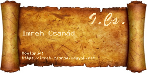 Imreh Csanád névjegykártya