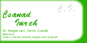 csanad imreh business card